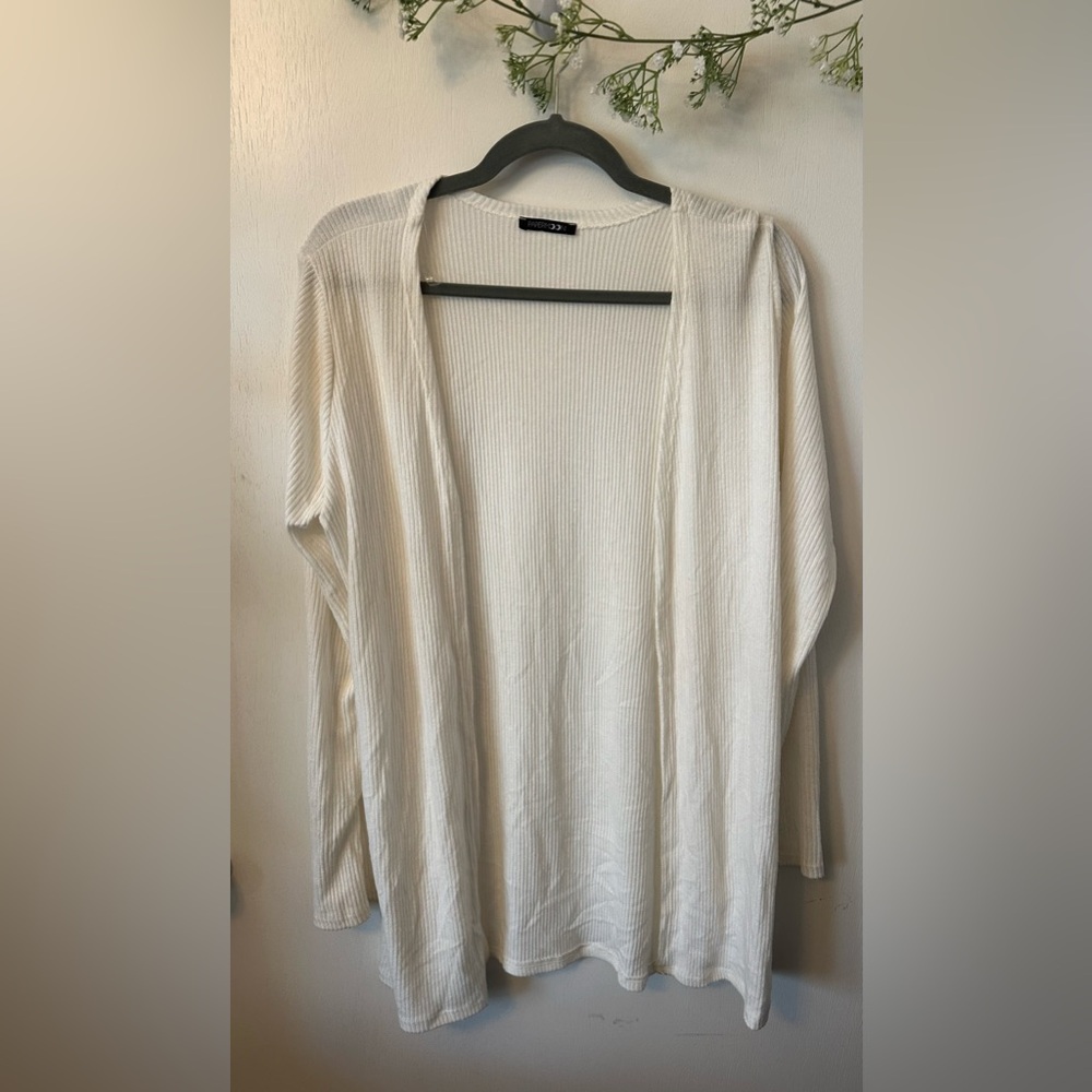 (A21)Papermoon | Ribbed Cream Cardigan